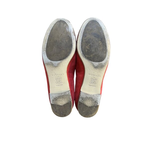 MARGAUX‎ RED BALLET FLATS SUEDE BALLERINA SHOES SZ. 5/35 - Picture 5 of 5